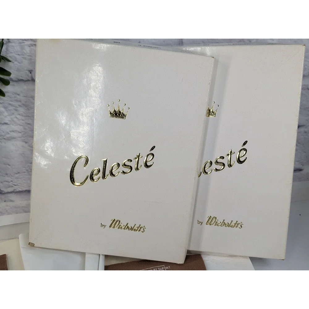 NEW VTG LOT 4💋CANTRECE Celeste DuPont Nylon Hosiery Stockings Pantyhose Twitche